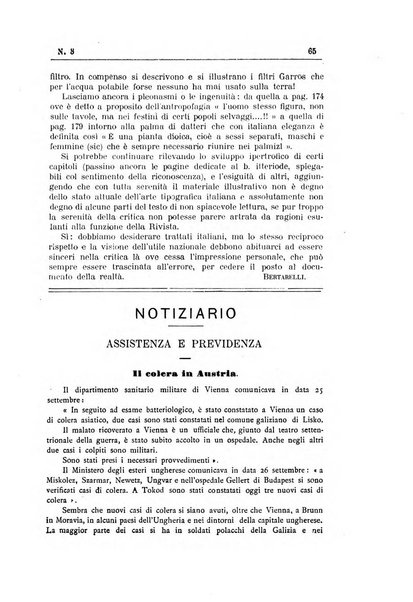 Rivista d'igiene e sanità pubblica con bollettino sanitario-amministrativo compilato sugli atti del Ministero dell'interno