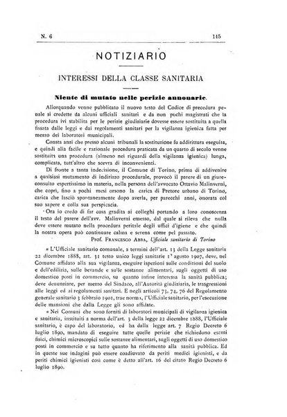 Rivista d'igiene e sanità pubblica con bollettino sanitario-amministrativo compilato sugli atti del Ministero dell'interno