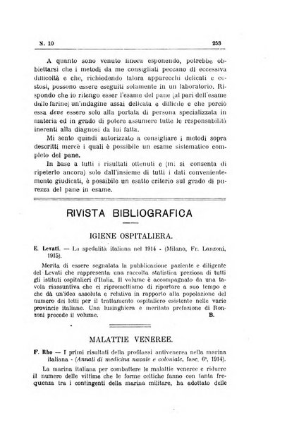 Rivista d'igiene e sanità pubblica con bollettino sanitario-amministrativo compilato sugli atti del Ministero dell'interno