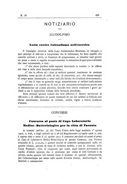 Rivista d'igiene e sanità pubblica con bollettino sanitario-amministrativo compilato sugli atti del Ministero dell'interno