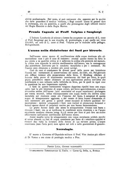 Rivista d'igiene e sanità pubblica con bollettino sanitario-amministrativo compilato sugli atti del Ministero dell'interno