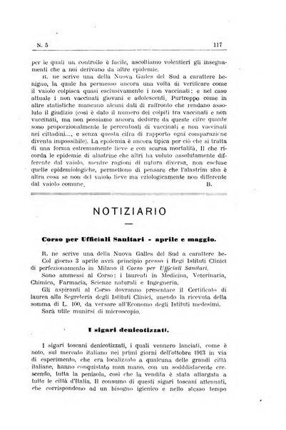 Rivista d'igiene e sanità pubblica con bollettino sanitario-amministrativo compilato sugli atti del Ministero dell'interno