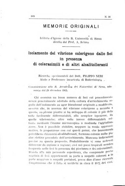 Rivista d'igiene e sanità pubblica con bollettino sanitario-amministrativo compilato sugli atti del Ministero dell'interno