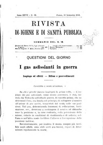 Rivista d'igiene e sanità pubblica con bollettino sanitario-amministrativo compilato sugli atti del Ministero dell'interno