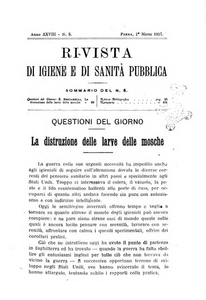 Rivista d'igiene e sanità pubblica con bollettino sanitario-amministrativo compilato sugli atti del Ministero dell'interno