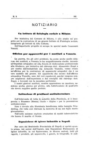 Rivista d'igiene e sanità pubblica con bollettino sanitario-amministrativo compilato sugli atti del Ministero dell'interno