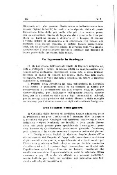 Rivista d'igiene e sanità pubblica con bollettino sanitario-amministrativo compilato sugli atti del Ministero dell'interno