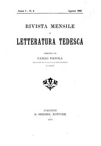 Rivista di letteratura tedesca