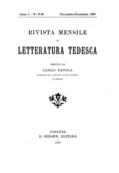 Rivista di letteratura tedesca