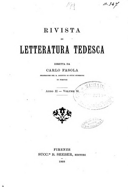 Rivista di letteratura tedesca