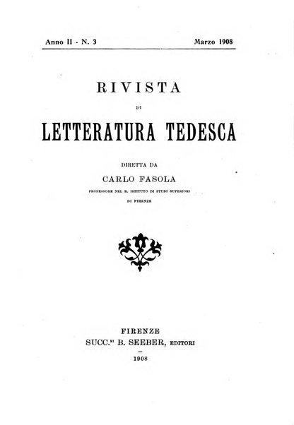 Rivista di letteratura tedesca