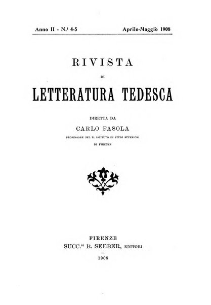 Rivista di letteratura tedesca