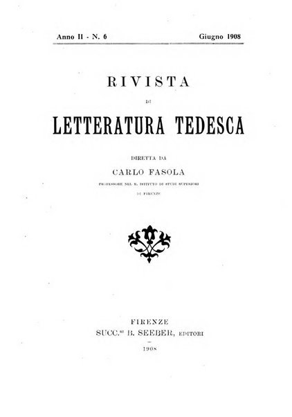 Rivista di letteratura tedesca