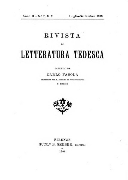 Rivista di letteratura tedesca