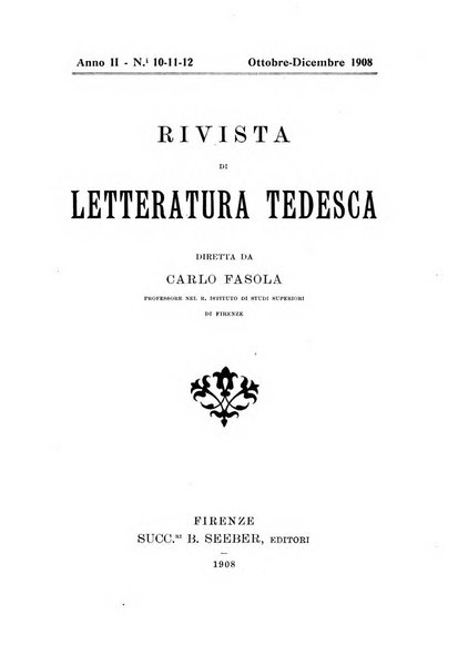 Rivista di letteratura tedesca