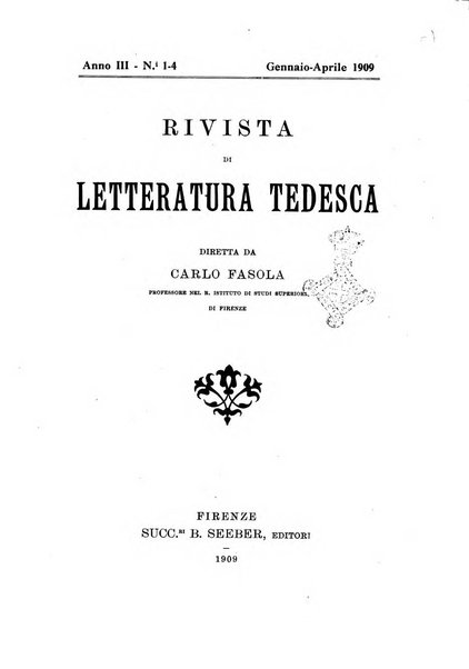 Rivista di letteratura tedesca