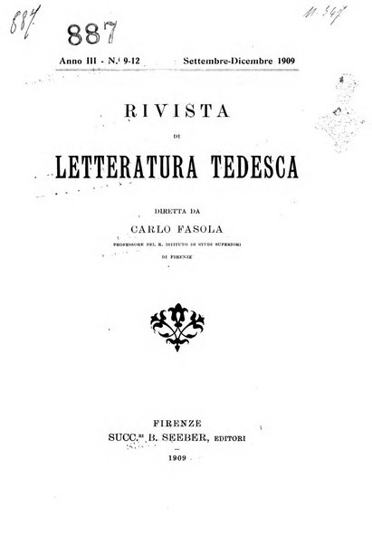 Rivista di letteratura tedesca