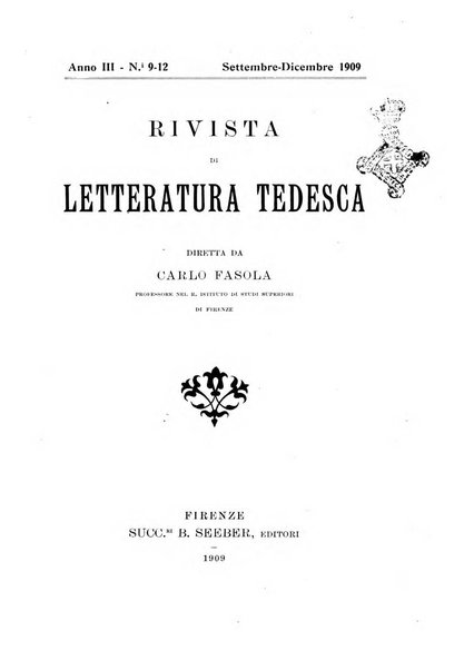 Rivista di letteratura tedesca