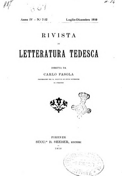 Rivista di letteratura tedesca