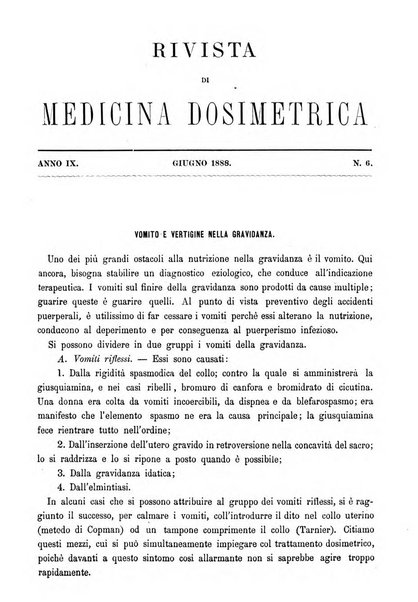 Rivista di medicina dosimetrica basata sulla filosofia e sull'esperimento clinico