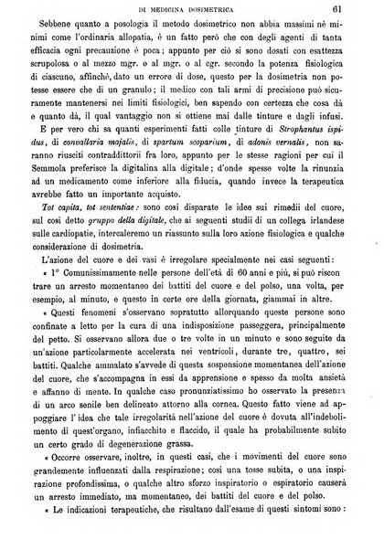 Rivista di medicina dosimetrica basata sulla filosofia e sull'esperimento clinico