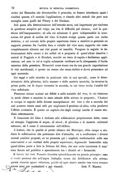 Rivista di medicina dosimetrica basata sulla filosofia e sull'esperimento clinico