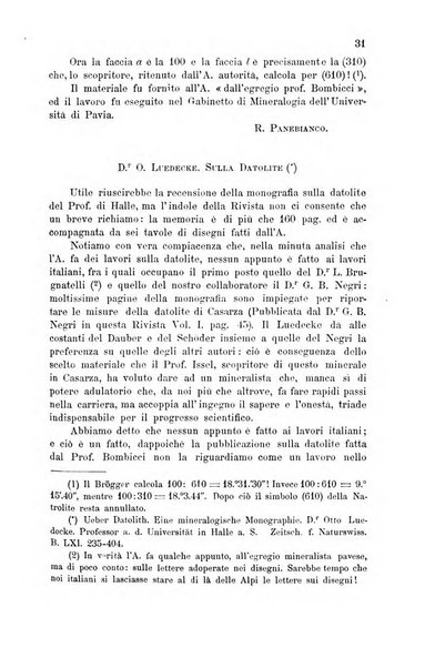 Rivista di mineralogia e cristallografia italiana