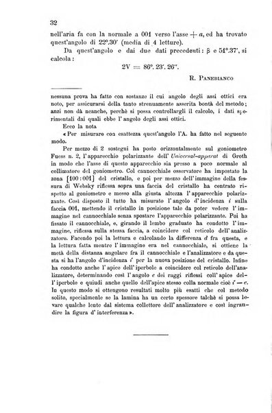 Rivista di mineralogia e cristallografia italiana