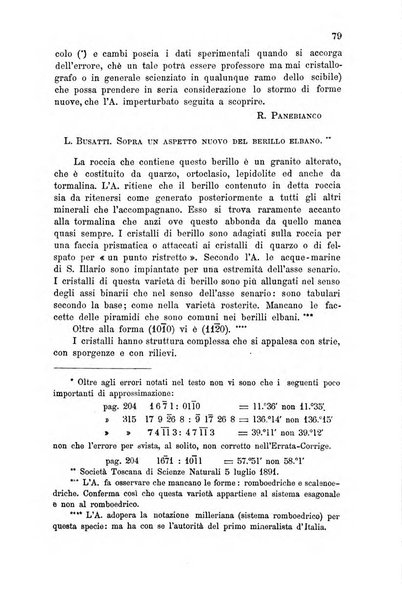 Rivista di mineralogia e cristallografia italiana