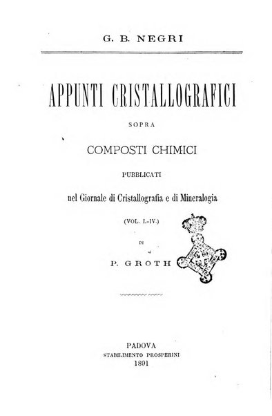 Rivista di mineralogia e cristallografia italiana