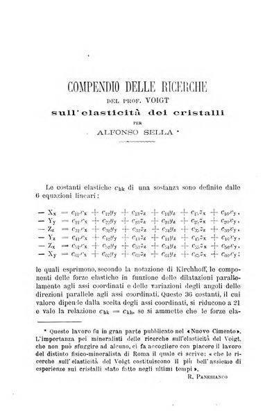 Rivista di mineralogia e cristallografia italiana