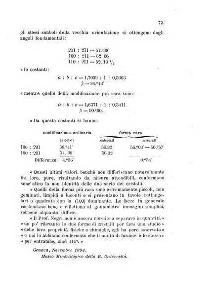 Rivista di mineralogia e cristallografia italiana