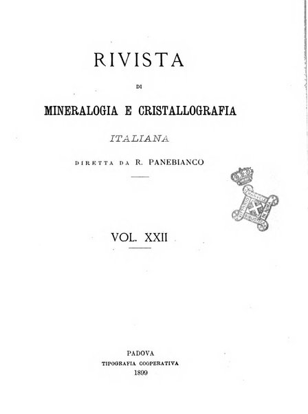 Rivista di mineralogia e cristallografia italiana