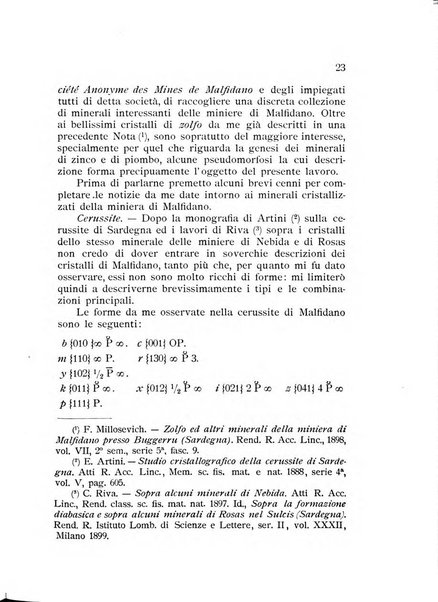 Rivista di mineralogia e cristallografia italiana