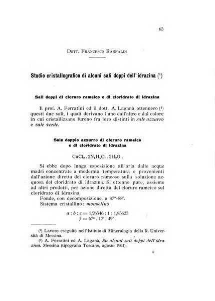 Rivista di mineralogia e cristallografia italiana