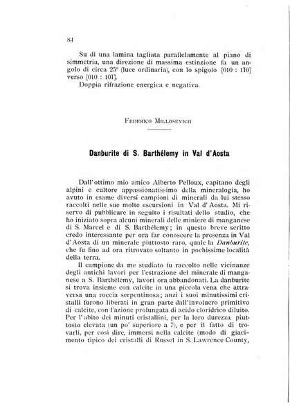 Rivista di mineralogia e cristallografia italiana