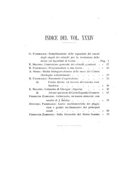 Rivista di mineralogia e cristallografia italiana