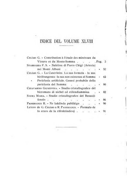 Rivista di mineralogia e cristallografia italiana