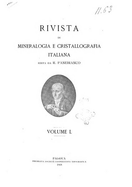 Rivista di mineralogia e cristallografia italiana