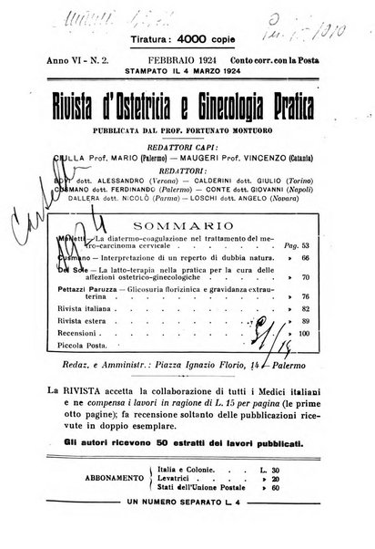 Rivista di ostetricia e ginecologia pratica organo della Societa siciliana di ostetricia e ginecologia