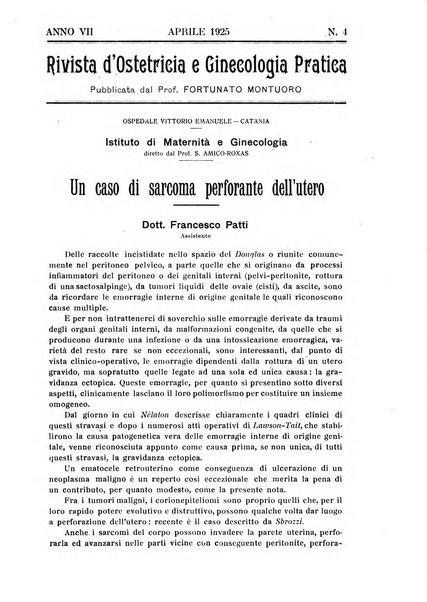 Rivista di ostetricia e ginecologia pratica organo della Societa siciliana di ostetricia e ginecologia