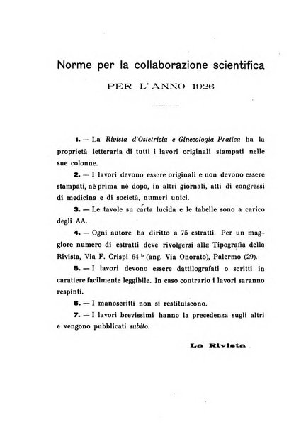 Rivista di ostetricia e ginecologia pratica organo della Societa siciliana di ostetricia e ginecologia