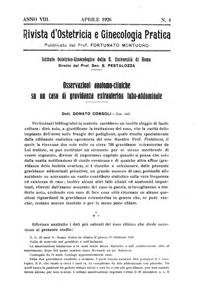 Rivista di ostetricia e ginecologia pratica organo della Societa siciliana di ostetricia e ginecologia