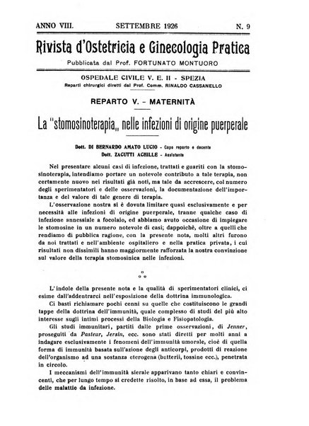 Rivista di ostetricia e ginecologia pratica organo della Societa siciliana di ostetricia e ginecologia