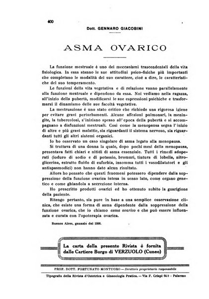 Rivista di ostetricia e ginecologia pratica organo della Societa siciliana di ostetricia e ginecologia