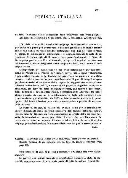 Rivista di ostetricia e ginecologia pratica organo della Societa siciliana di ostetricia e ginecologia