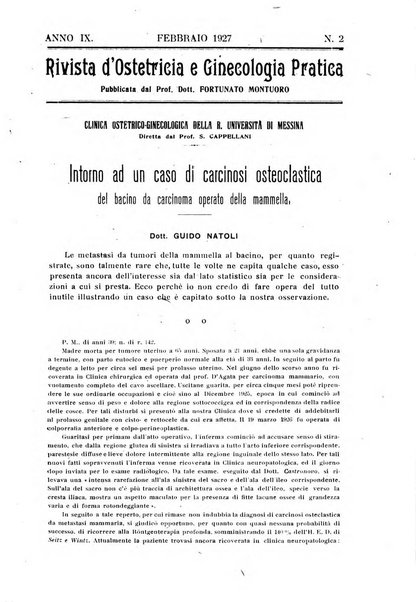 Rivista di ostetricia e ginecologia pratica organo della Societa siciliana di ostetricia e ginecologia