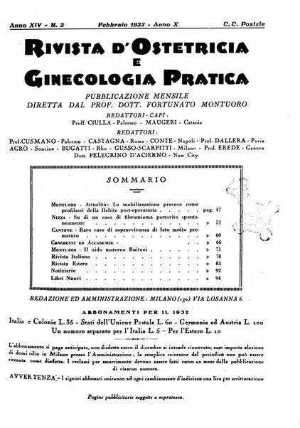 Rivista di ostetricia e ginecologia pratica organo della Societa siciliana di ostetricia e ginecologia