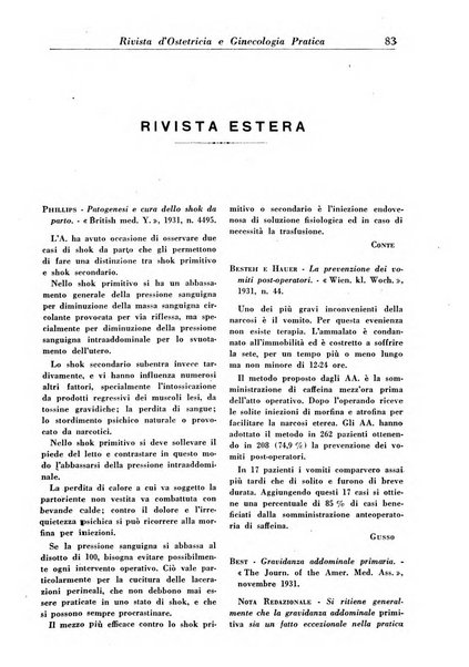 Rivista di ostetricia e ginecologia pratica organo della Societa siciliana di ostetricia e ginecologia