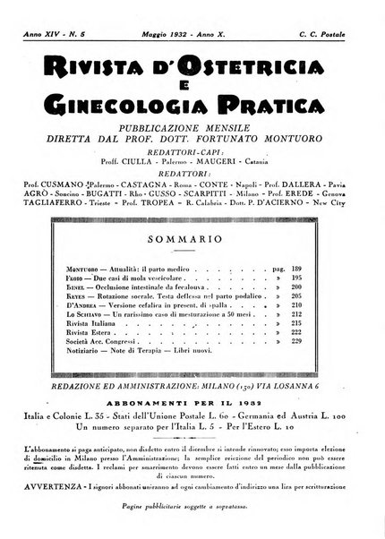 Rivista di ostetricia e ginecologia pratica organo della Societa siciliana di ostetricia e ginecologia